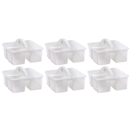 Teacher Created Resources Storage Bin, Plastic, Clear, 6 PK TCR20455